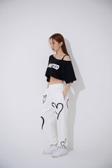 アンフッテッドオフショルダークロップTシャツ / TOP(9363) Unfooted Off Shoulder Crop