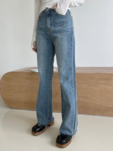 クラックジップアップストレートパンツ/no.3434 crack straight pants