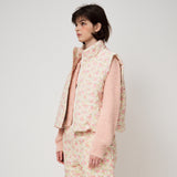FLORAL PEDDING VEST, CREAM