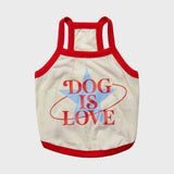 ペット ドッグイズラブスターグラフィックTシャツ / PET Dog is love star graphic tshirts