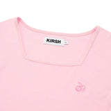 スモールチェリースクエアネッククロップTシャツ / SMALL CHERRY SQUARE NECK CROP T-SHIRT [PINK]