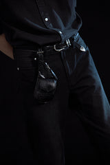 アリゲーターレザーベルトケース / Alligator Leather Belt Case