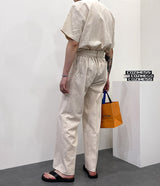 リネンワイドジャンプスーツ / RO linen wide jumpsuit (3 colors)