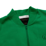 [UNISEX] Fleece-Back Cotton-Jersey and Padded Shell Zip-Up Sweatshirt (Green) (6656649298038)