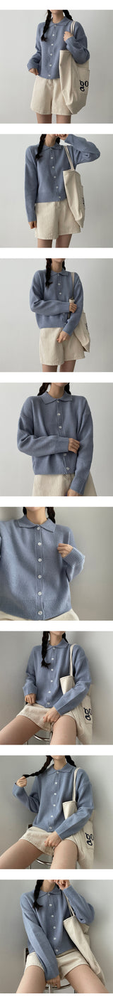 パフィンカラーニットカーディガン / Puffin Collar Knit Cardigan