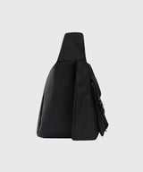 METAL TWO BUCKLE MESSENGER BAG (BLACK) (6586499661942)