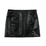 エナメルレザーミニスカート / ENAMEL LEATHER MINI SKIRT