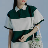 ストライプラグビーポロ/STRIPE RUGBY POLO_GREEN