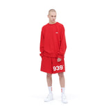 939 LOGO SWEAT SHORTS (DEEP RED)