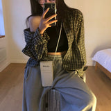 [春の新作10％】【BELLIDE MADE】パーマーオーバーサイズフィットポケットチェックシャツ