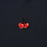 スモールチェリースクエアネッククロップTシャツ / SMALL CHERRY SQUARE NECK CROP T-SHIRT [NAVY]