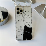 Black - Point Balck Cat Phone Case