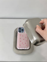 ribbon macsafe wallet (pink)