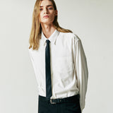 [SILM TIE+CLIP SET] FINE TWILL TIP SHIRT WHITE