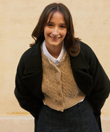 クロップニットカーディガン/RCH crop knit cardigan beige