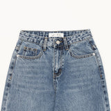 ワイドフィットロールアップデニムパンツ/WIDE FIT LIGHT BLUE ROLL UP DENIM PANTS [16635]