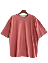 Round Neck Drop Shoulder Loose T-Shirt (6693244174454)