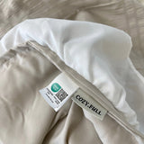 Shirring ruffle light comforter set - Oatmeal beige - Q