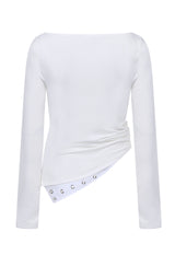 オフバランスジャージートップ / OFF- BALANCE JERSEY TOP (WHITE)