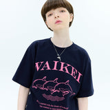 ドルフィントリオグラフィックハーフスリーブTシャツ / Dolphin trio graphic half sleeve tshirt