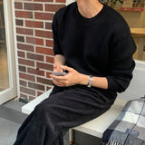 LMN カシミアハッチラウンドニット