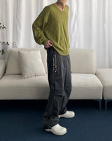 SKローレンVネックニット / SK Lauren V-neck Knitwear (4 colors)