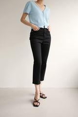 フラットクロップジーンズ / FLAT CROP JEANS / SLIM STRAIGHT PANTS