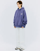 バックスプレータイポフーディー/BACK SPRAY TYPO HOODIE-PURPLE