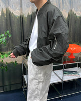SI クロップドシャーリングアビエーションジャンパー / SI Cropped Shirring Aviation Jumper (2 colors)