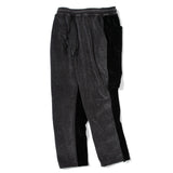 VELOUR CORDUROY TWO TONE PANTS (CHARCOAL BLACK)
