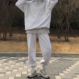 スマイルフラワースウェットパンツ / smile flower sweat jogger pants (4649643769974)