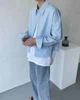 ウォッシングルースフィットクロップシャツ / ECT Washing Loose-Fit Cropped Shirt (4 colors)