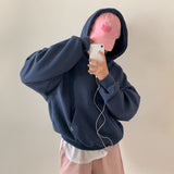 [BELLIDE MADE] Loose fit point embroidered hoodie