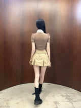 コーティングミニプリーツスカート / 939. Coating mini pleats skirt (2color)