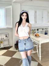 デニムミニスカートウォーマーセット/812. Denim mini sk warmer set