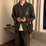チップハチカラージップアップニットウェア / Chip Hachi Collar Zip-Up Knitwear (5 colors)