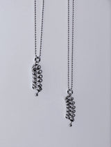 piercing (8) weave necklace (size: 2type)