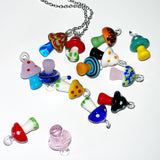 Trippy mushroom necklace