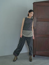 COTTON RIB TANK [ CHARCOAL ]
