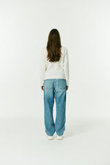 マークVネックケーブルニットセーター/RCH mark v neck cable knit sweater Ivory
