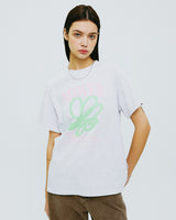 ペインティングフラワーTシャツ/PAINTING FLOWER TSHIRT-GREY