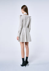 VEGAN LEATHER FLARED DRESS (6683372617846)