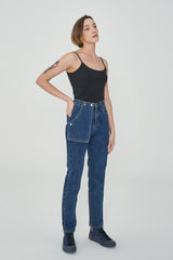ストレートフィットスナップポケットデニムパンツ / STRAIGHT FIT SNAP POCKET DENIM PANTS [6888]