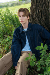 LINE-POINT DENIM BLOUSON