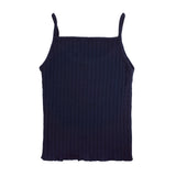 ローズノースリーブTシャツ / ROSE SLEEVELESS TEE, DARK NAVY