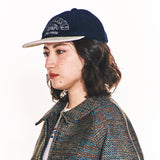 ウェア―ドセミサイクルコーデュロイフラットブリムキャップ/WEIRD SEMICIRCLE CORDUROY FLAT BRIM CAP (NAVY)