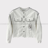 スティッチクロップドジャケット / MG709,710 Stitch Cropped Jacket (2 colors)