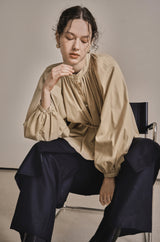ウールツイルセットアップスカート/WOOL TWILL SETUP SKIRT_NAVY