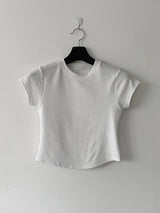 Delicate pattern round neck knit t 