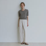 クリースバンディングワイドパンツ / Crease banding wide pants